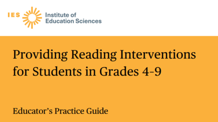 Reading Interventions 4-9