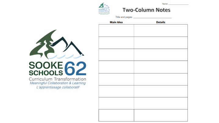 Two-column notes - non fiction