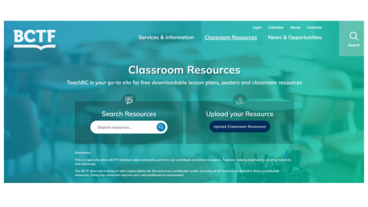 TeachBC website screenshot