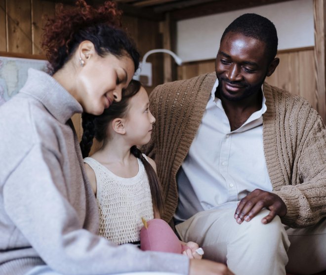Family sitting together