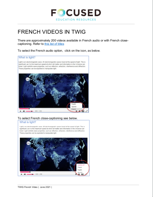 Twig French Instructions