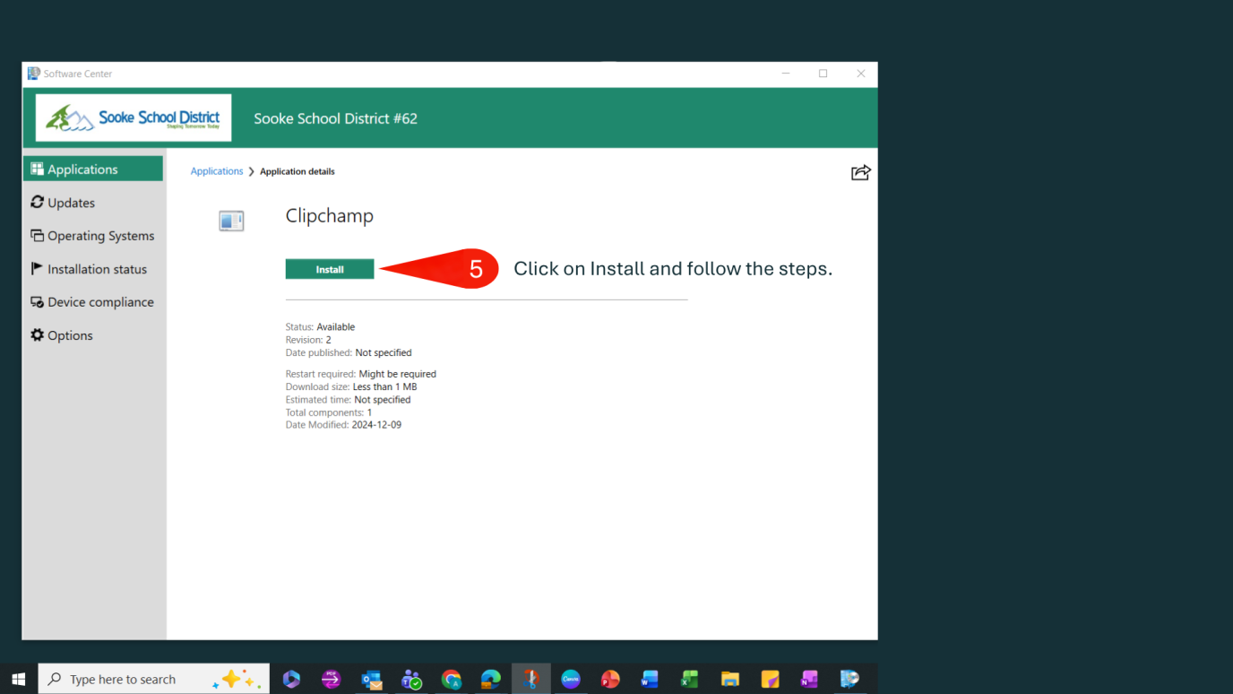 Software Center Install